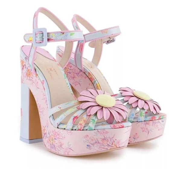 $880 NIB LoveShackFancy x Sophia Webster | Celia Platform Sandal Size 40 BOHO - Picture 2 of 15